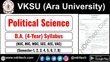 VKSU BA Political Science New Syllabus Sem- 1 2 3 4 5 6 7 8