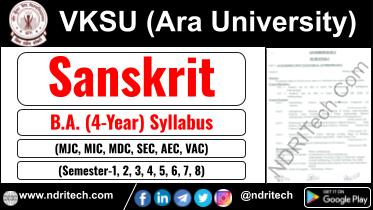 VKSU BA Sanskrit New Syllabus Sem- 1 2 3 4 5 6 7 8
