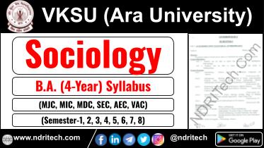 VKSU BA Sociology New Syllabus Sem- 1 2 3 4 5 6 7 8