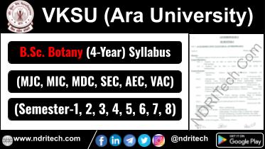 VKSU BSc Botany New Syllabus Sem-1 2 3 4 5 6 7 8