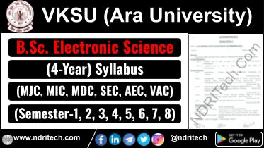 VKSU BSc Electronic Science New Syllabus Sem- 1 2 3 4 5 6 7 8