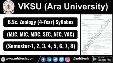 VKSU BSc Zoology New Syllabus Sem-1 2 3 4 5 6 7 8