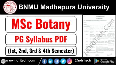BNMU MSc Botany Syllabus Sem-1 2 3 4 Download Link