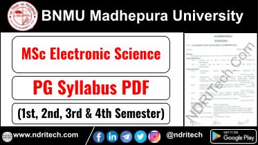 BNMU MSc Electronic Science Syllabus Sem-1 2 3 4 Download Link