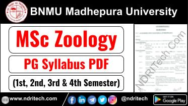 BNMU MSc Zoology Syllabus Sem-1 2 3 4 Download Link