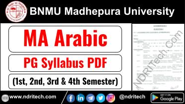 BNMU PG MA Arabic Syllabus Sem-1 2 3 4 Download Link