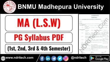 BNMU PG MA LSW Syllabus Sem-1 2 3 4 Download Link