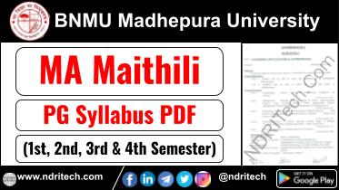 BNMU PG MA Maithili Syllabus Sem-1 2 3 4 Download Link