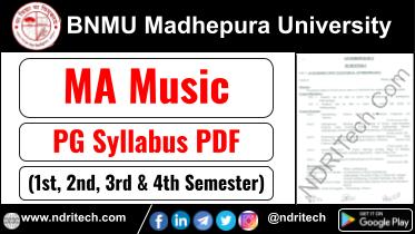 BNMU PG MA Music Syllabus Sem-1 2 3 4 Download Link