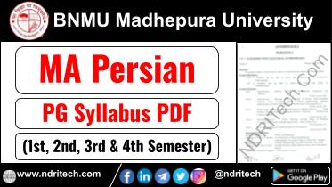 BNMU PG MA Persian Syllabus Sem-1 2 3 4 Download Link