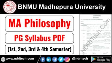 BNMU PG MA Philosophy Syllabus Sem-1 2 3 4 Download Link