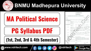 BNMU PG MA Political Science Syllabus Sem-1 2 3 4 Download Link