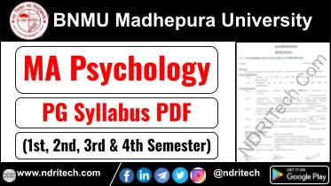 BNMU PG MA Psychology Syllabus Sem-1 2 3 4 Download Link