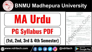 BNMU PG MA Urdu Syllabus Sem-1 2 3 4 Download Link