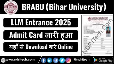 BRABU LLM Entrance Admit Card 2025 Download Link
