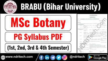 BRABU MSc Botany Syllabus Sem-1 2 3 4 Download Link