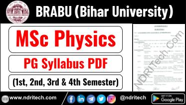 BRABU MSc Physics Syllabus Sem-1 2 3 4 Download Link