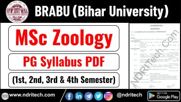 BRABU MSc Zoology Syllabus Sem-1 2 3 4 Download Link