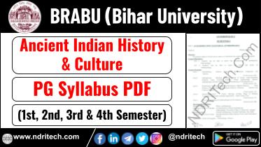 BRABU PG AIHC Ancient Indian History & Culture Syllabus Sem-1 2 3 4 Download Link
