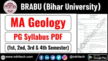 BRABU PG MA Geology Syllabus Sem-1 2 3 4 Download Link
