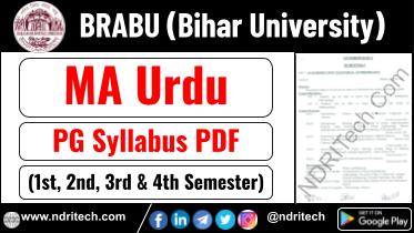 BRABU PG MA Urdu Syllabus Sem-1 2 3 4 Download Link