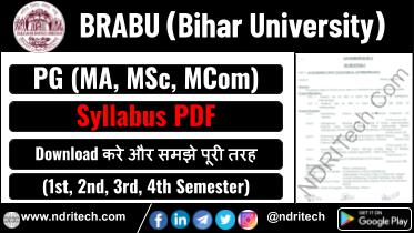 BRABU PG Syllabus MA MSc MCom Sem-1 2 3 4 Download Link