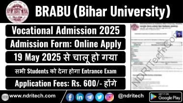 BRABU Vocational Admission 2025 Fees, Eligibility, How to Apply