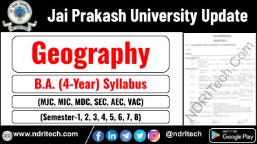 JP University BA Geography New Syllabus Sem- 1 2 3 4 5 6 7 8