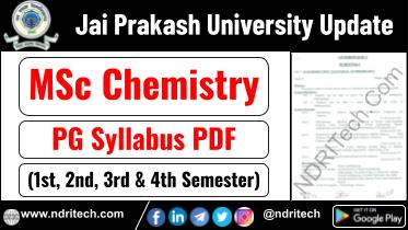JP University MSc Chemistry Syllabus Sem-1 2 3 4 Download Link