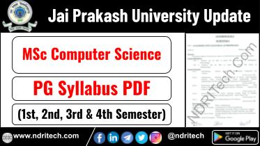 JP University MSc Computer Science Syllabus Sem-1 2 3 4 Download Link