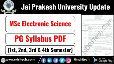 JP University MSc Electronic Science Syllabus Sem-1 2 3 4 Download Link