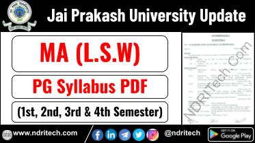 JP University PG MA LSW Syllabus Sem-1 2 3 4 Download Link