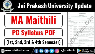 JP University PG MA Maithili Syllabus Sem-1 2 3 4 Download Link