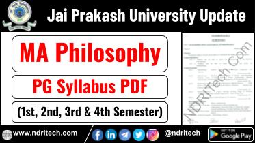 JP University PG MA Philosophy Syllabus Sem-1 2 3 4 Download Link