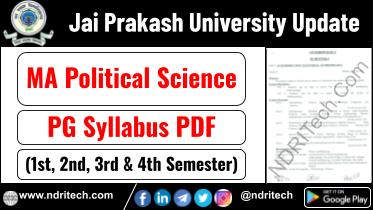 JP University PG MA Political Science Syllabus Sem-1 2 3 4 Download Link