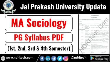 JP University PG MA Sociology Syllabus Sem-1 2 3 4 Download Link