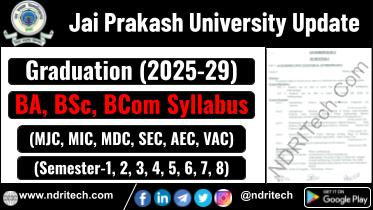 JPU BA BSc BCom Syllabus 2025-29 Jai Prakash University