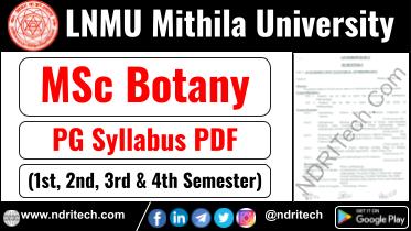 LNMU MSc Botany Syllabus Sem-1 2 3 4 Download Link