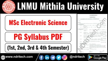 LNMU MSc Electronic Science Syllabus Sem-1 2 3 4 Download Link