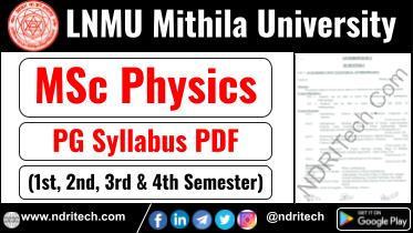 LNMU MSc Physics Syllabus Sem-1 2 3 4 Download Link