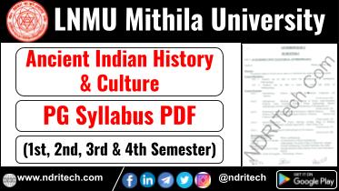 LNMU PG AIHC Ancient Indian History & Culture Syllabus Sem-1 2 3 4 Download Link
