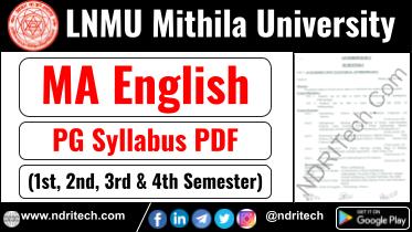 LNMU PG MA English Syllabus Sem-1 2 3 4 Download Link