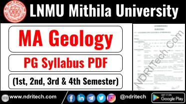 LNMU PG MA Geology Syllabus Sem-1 2 3 4 Download Link
