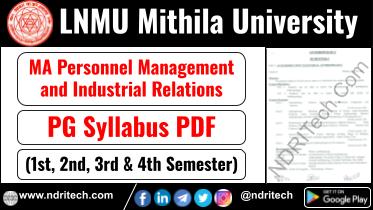 LNMU PG MA PMIR industrial Relation Syllabus Sem-1 2 3 4 Download Link