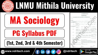 LNMU PG MA Sociology Syllabus Sem-1 2 3 4 Download Link