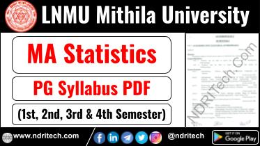 LNMU PG MA Statistics Syllabus Sem-1 2 3 4 Download Link