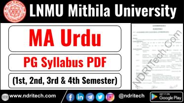 LNMU PG MA Urdu Syllabus Sem-1 2 3 4 Download Link