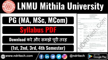 LNMU PG Syllabus MA MSc MCom Sem-1 2 3 4 Download PDF