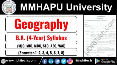 MMHAPU BA Geography New Syllabus Sem- 1 2 3 4 5 6 7 8
