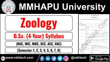 MMHAPU BSc Zoology Syllabus 4-Year Sem-1 2 3 4 5 6 7 8
